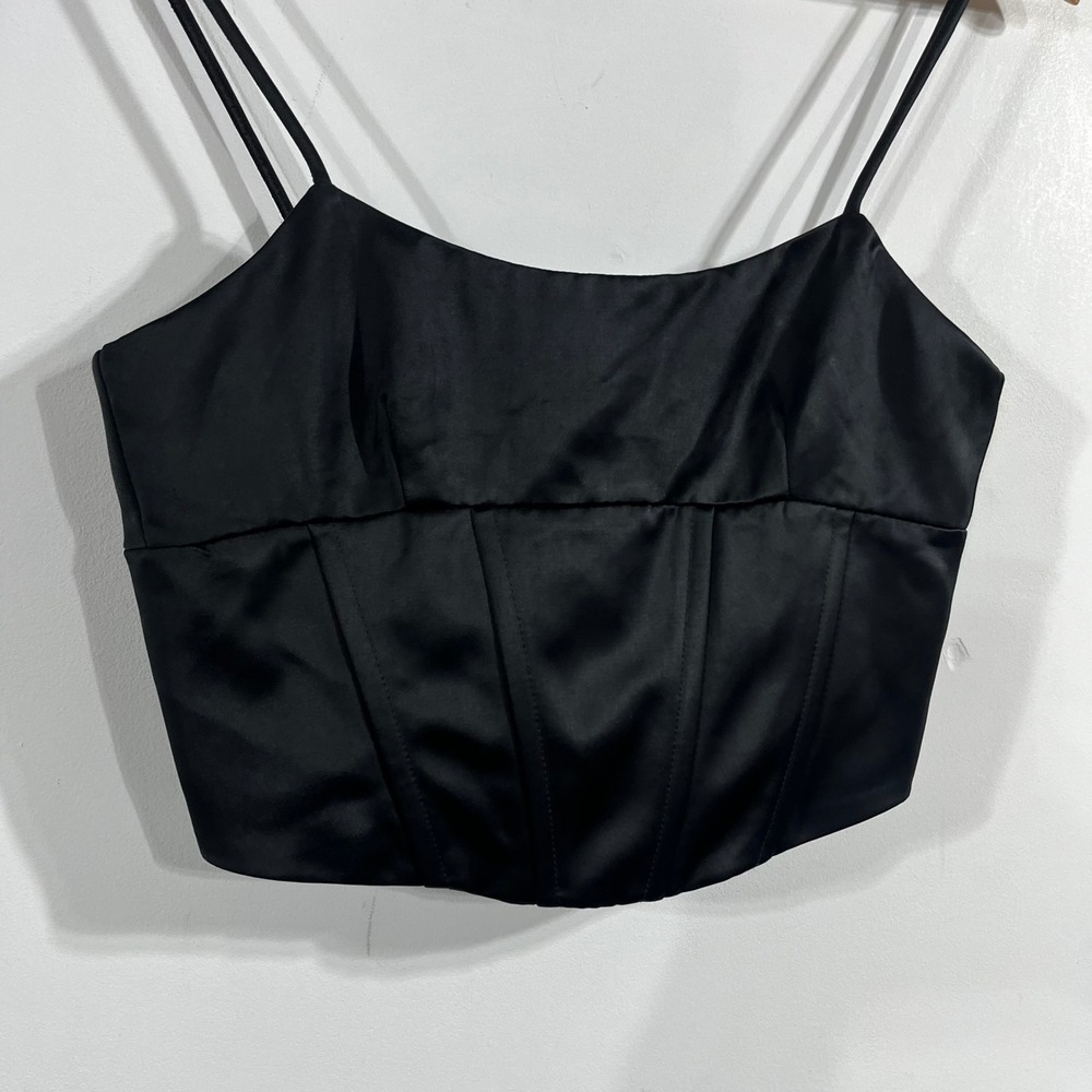 Jason Wu Y2K Renfair Whimsigoth Satin Corset Crop Top Women XS Fairy Grunge Boho